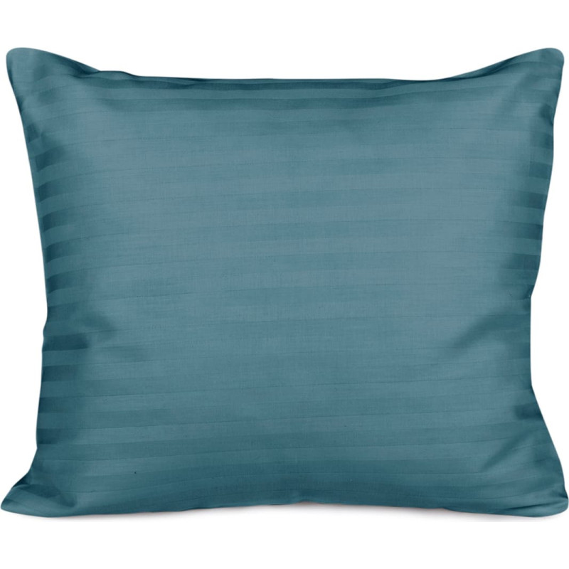 Satīna spilvendrāna 70x80 tirkīza vienkrāsainas svītras Cizgili damask