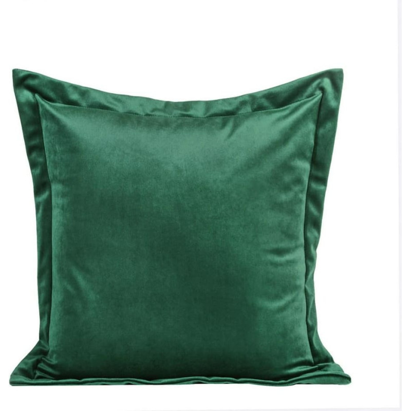 Dekoratīvā spilvendrāna 45x45 Villa tumši zaļš velūrs