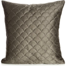 Dekoratīvā spilvendrāna 40x40 Ariel brūna, dekorēta ar modernu zivju zvīņu rakstu