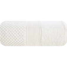 Jessi 50x90 krēmveida frotē dvielis 500g/m2 ar reljefu rūtiņu un velūra apmali