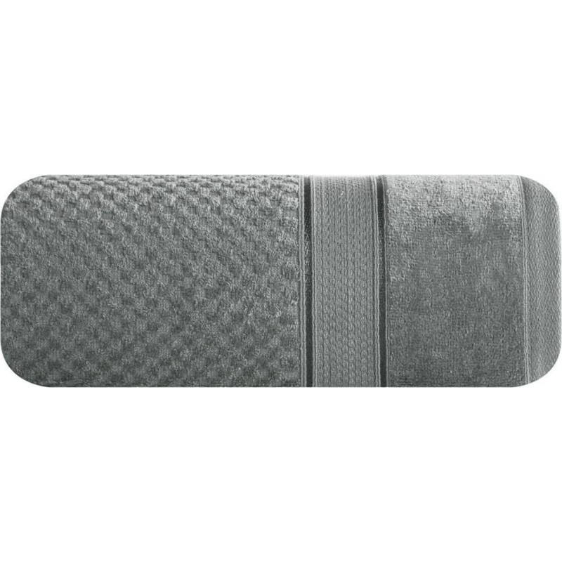 Jessi 50x90 tērauda frotē dvielis 500g/m2 ar reljefu čekas rakstu un velūra apmali