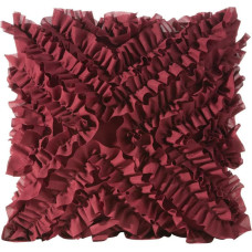 Dekoratīvā spilvendrāna 45x45 Mirena sarkanbrūni volāni