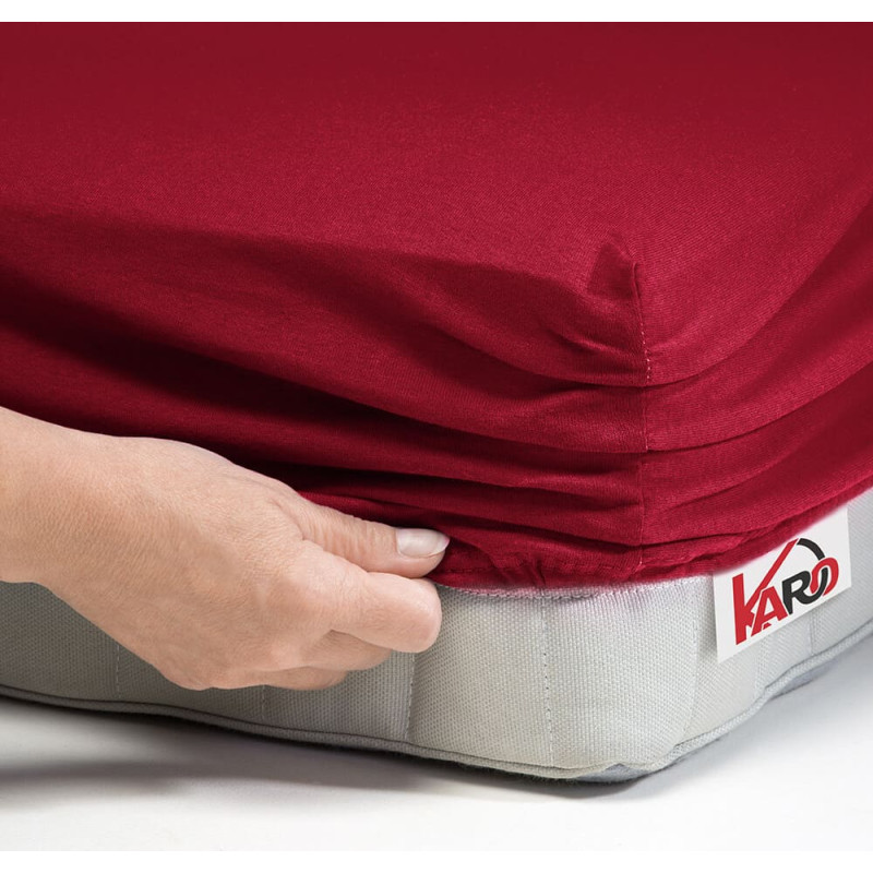 Džersijai piemērota palags 220x240 sarkanbrūns 026 biezs 150g/m2