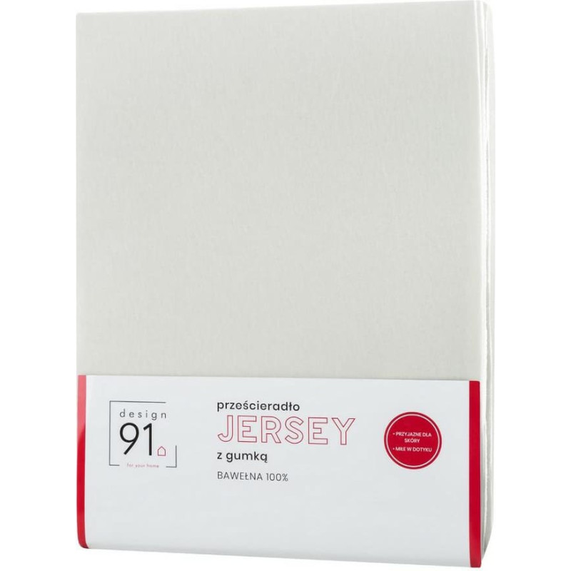 Džersijai pieguļošs palags 90x200 krēms augstajam matracim 25 cm 125 g/m2