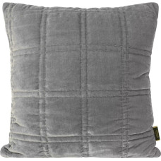 Dekoratīvā spilvendrāna 45x45 Kristin 2 sudraba velūra ģeometrisks