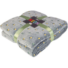 Segas gultas pārklājs mikrošķiedras 150x200 malahīts polka dots Neon 240g/m2