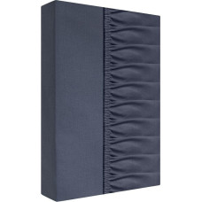 Kokvilnas palags 140x200 pelēks matracim līdz 25 cm augstam