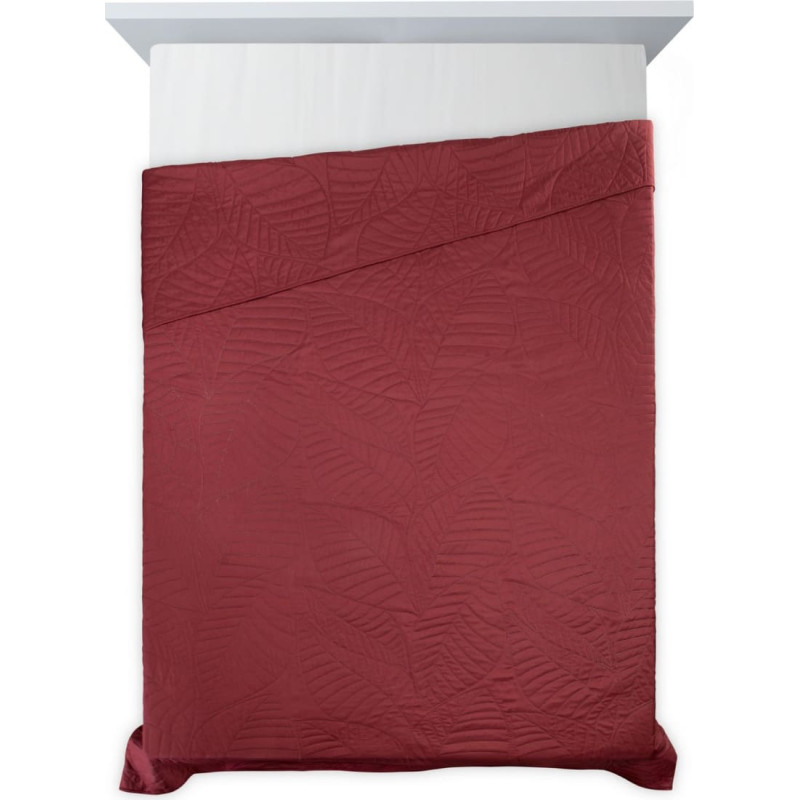Dekoratīvais gultas pārklājs 200x220 Boni 6 ķieģeļsarkanas lapas
