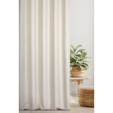 Aizkars 140x270 Seville 4 bēšs, gatavs uz auduma lentes ar dabīgu audumu Terra Collection