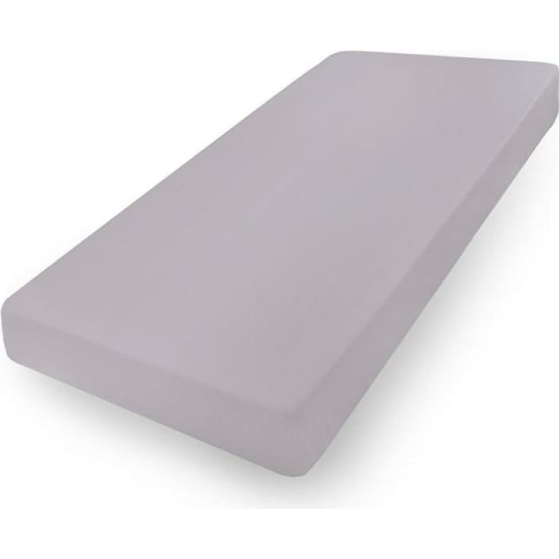 Džersijai pieguļošs palags 210/220x190/200 ar likras pelēku ar gumiju augstajam matracim 30 cm Džersija 2