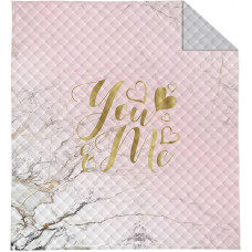 Dekoratīvais gultas pārklājs 220x240 You&Me rozā pulverzelts K_68 112 gultas pārklājs
