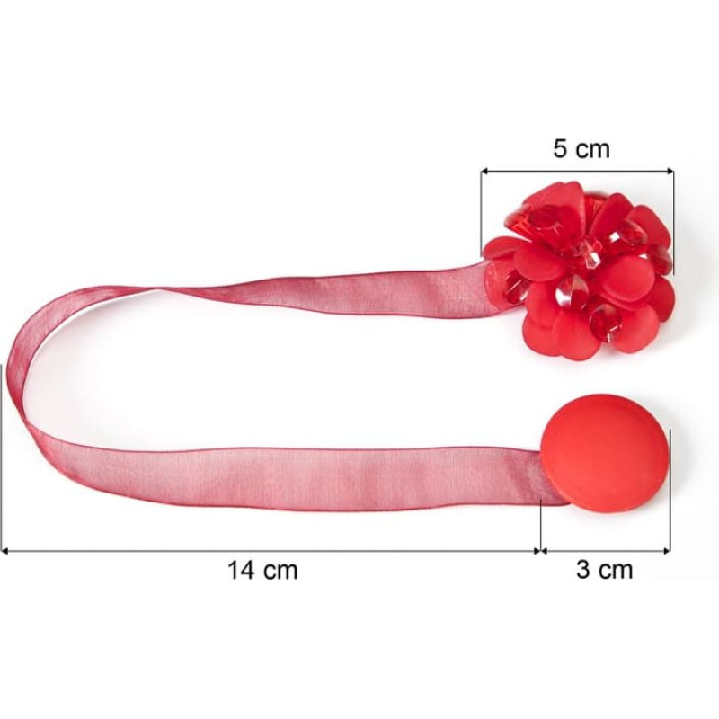 DEKORATĪVA MUGURSPOMA AR SARKANU MAGNĒTU