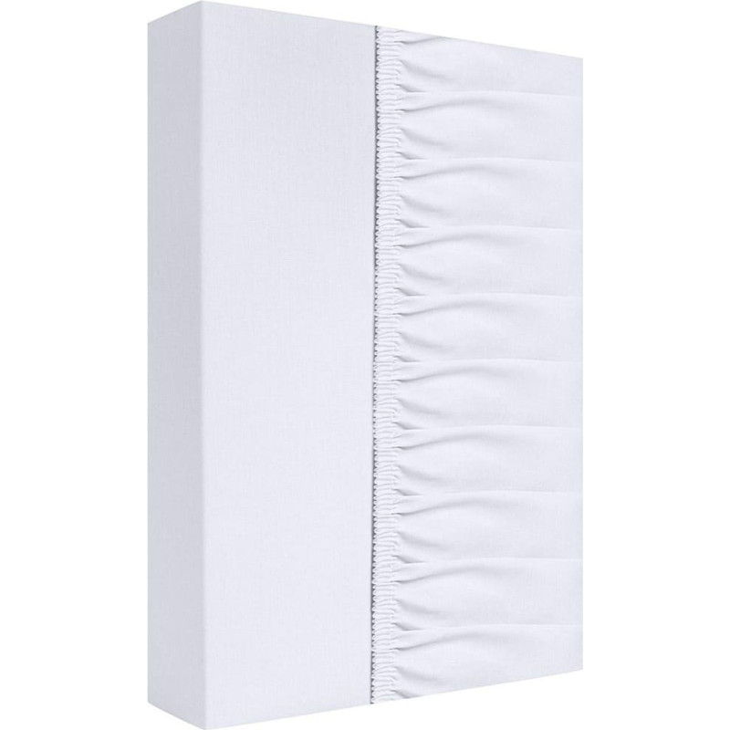 Kokvilnas palags 220x200 balts matracim līdz 25 cm augstam