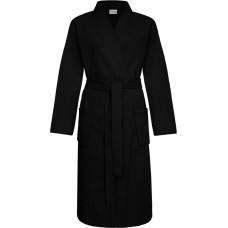 Melns vafeļu halāts XS Cotton Gofer