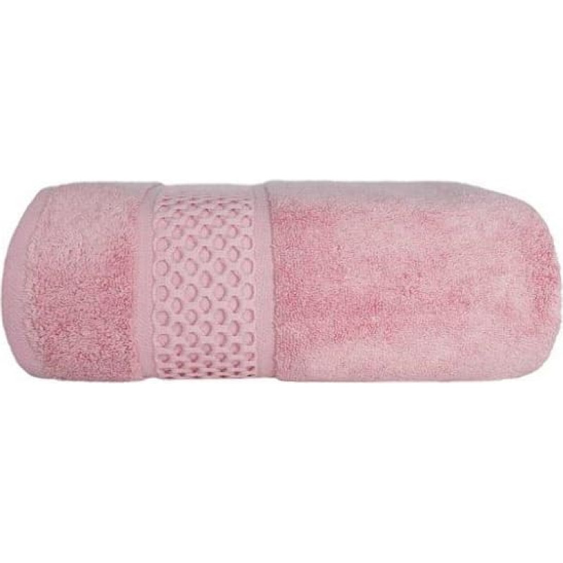 Dvieļu Rete 70x140 rozā frotē audums 650 g/m2 kokvilnas divcilpas dzija mīksts pieskāriens 24/2