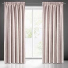 Aizkars 135x270 Ebru rozā sudraba velūrs gatavs uz lentes