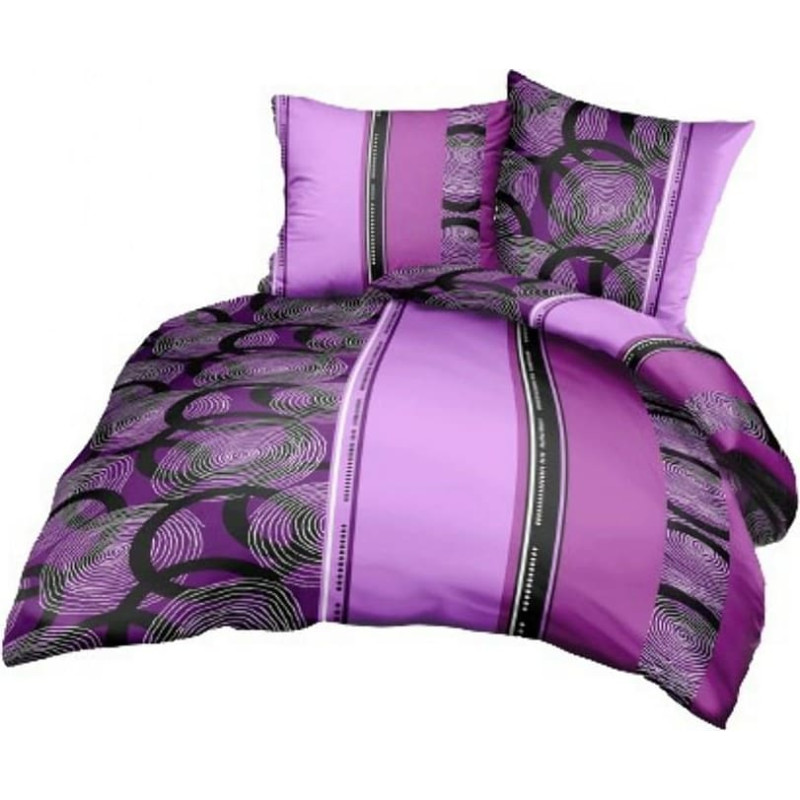 Gultasveļa no mizas 140x200 purpursarkani apļi D315-1M Kora 23