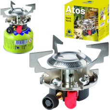 Meva Tūrisma gāzes plīts gāzes kārtridžām (vītne vai vārsts) ATOS pjezo aizdedze 1.8kW