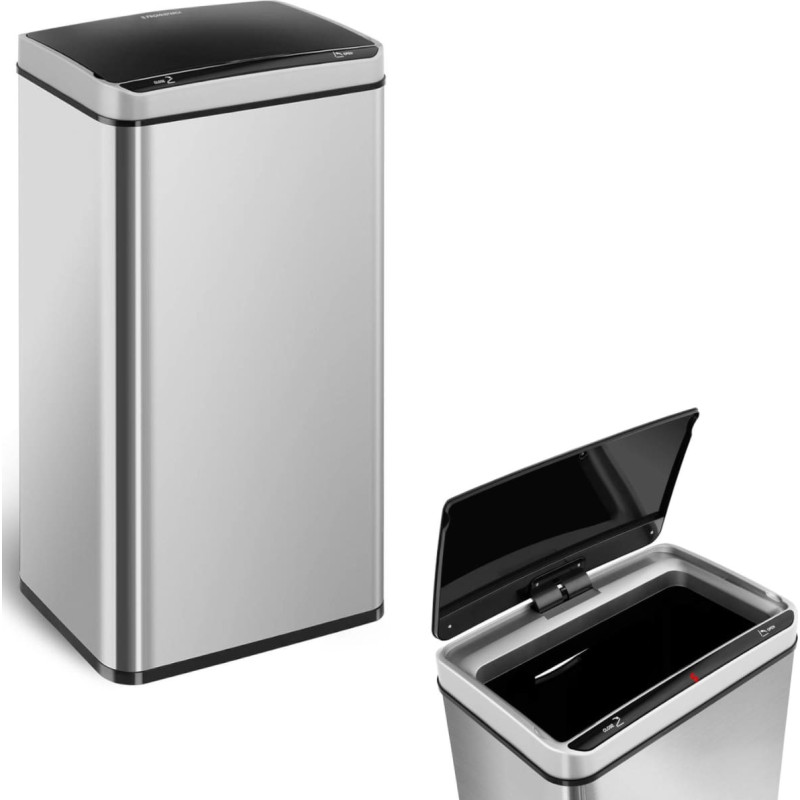 Fromm&Amp;Starck Automātiska bezkontakta atkritumu tvertne ar kustības sensoru, diapazons 20 cm 70 L