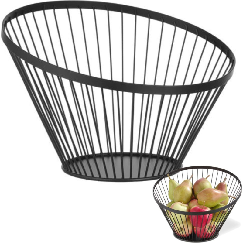 Hendi Groza stiepļu augļu bļoda melna ar matētu pārklājumu diam. 300&nbsp;mm - 427071