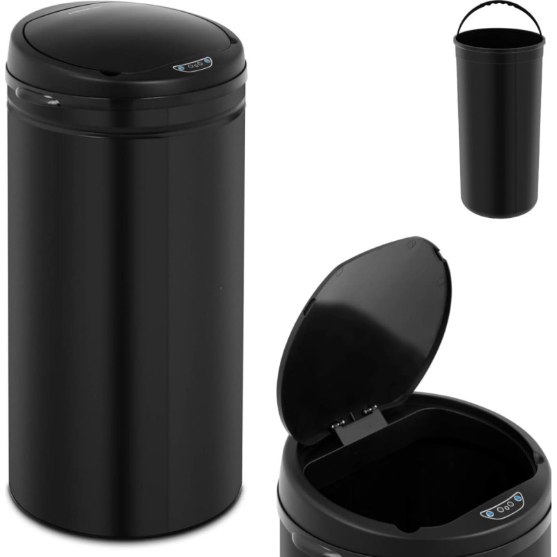 Fromm&Amp;Starck Automātiska bezkontakta atkritumu tvertne ar konteineru un kustības sensoru, diapazons 30 cm 42 l MELNS