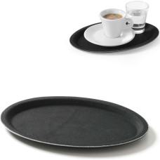 Hendi Pretslīdo&scaron;s ovāls viesmīļa paplāte 16x23cm - melna