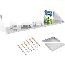Royal Catering Vienvietīgs piekarināms sienas plaukts, nerūsējošais tērauds, 120 cm