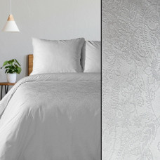 Kokvilnas gultas veļa 160x200 Damask 05 balts damaskas žakarda glamūra austrumu ornaments