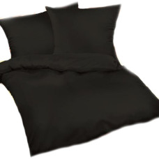 Kokvilnas gultas veļa 140x200 melna 27 1x40x80 vienkārša