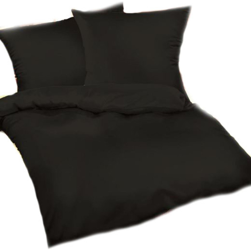 Kokvilnas gultas veļa 140x200 melna 27 1x40x80 vienkārša