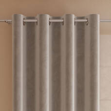 VELVI Gatavs aizkars ar cilpām, platums 140 x augstums 250cm, krāsa 017 pelēks-bēšs VELVI0/ZGP/017/140250/1