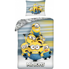 Bērnu kokvilnas gultas veļa 140x200 Minions ar spilvendrānu 70x90 Kids 09