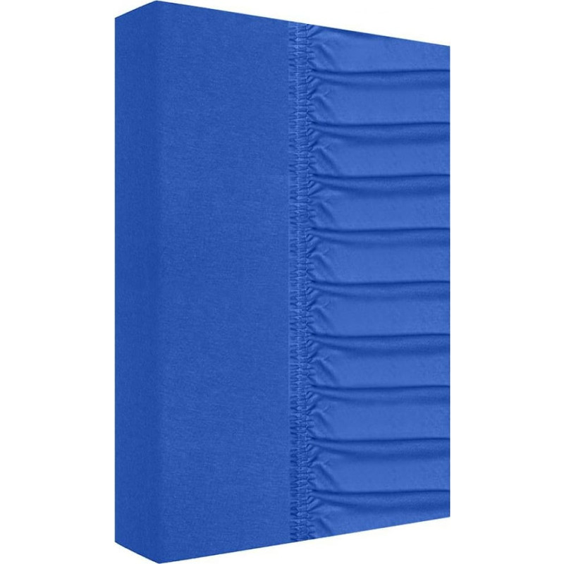 Džersija palags ar gumiju 90x200 rudzupuķu zils 160g/m2