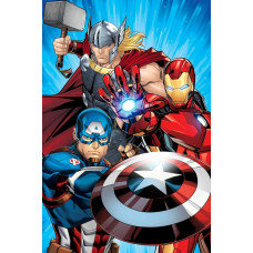 Mikrošķiedras sega 100x150 Avengers Heroes zili sarkana JF23