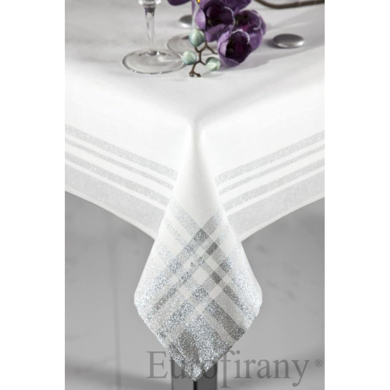 CHO/Sudraba galdauts 150x300 krēms+sudrabs