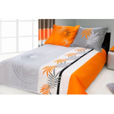 Satīna gultasveļa 200x220 Blanka orange Premium