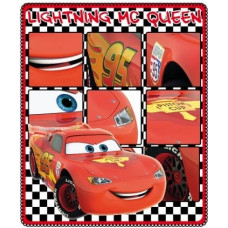 Automašīnas bērnu flīsa sega 120x140 Cars McQueen Zygzak HM 4351