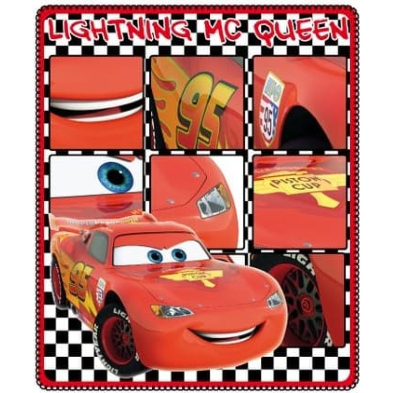 Automašīnas bērnu flīsa sega 120x140 Cars McQueen Zygzak HM 4351