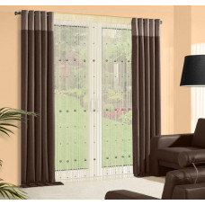 Dekoratīvais aizkars Spageti 140x250 Pērlītes/Krēms/02