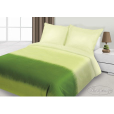 Divpusēja ēnaina satīna gultasveļa 140x200 Rainbow Green