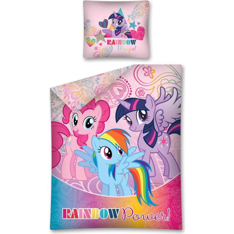 Poniju gultasveļa 140x200 D Rainbow Magic 6048