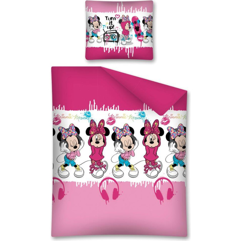 Flaneļa gultas veļa 140x200 D Minnie Mouse 6109