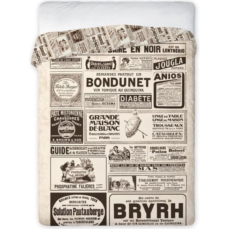 Jauniešu dekoratīvais gultas pārklājs 160x200 WZ 12 Gazeta 1202