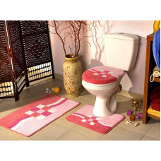 Vannas istabas paklājs 50x80 + 50x40 Borneo N10 Pink