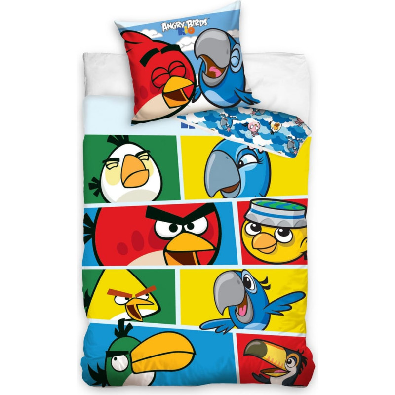 Angry Birds gultas veļa 160x200 5800 AB7003 komikss