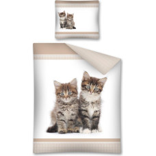 Kokvilnas gultas veļa 140x200 Koty 01 2005 Kot 01 Sweet Animals