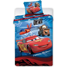 Kokvilnas gultas veļa 140x200 Cars Cars Zygzak 0754