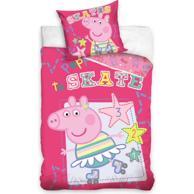 Kokvilnas gultas veļa 160x200 Peppa Pig Ballerina PP8026 1307