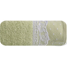 Mia dvielis 50x90 04 piparmētra ar mežģīnēm 500 g/m2