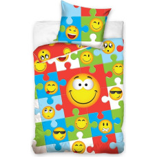Kokvilnas gultasveļa 140x200 Smile EMOTKI03-PP